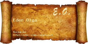 Eder Olga névjegykártya