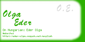 olga eder business card